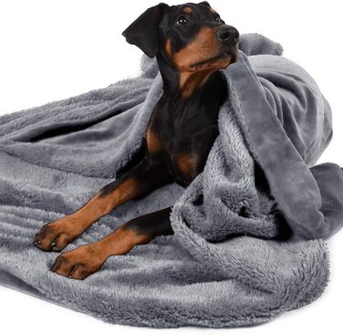 М'яка ковдра для домашніх тварин з флісу, Sherpa, плюшева, для собак, котів, цуценят, 152x127 см