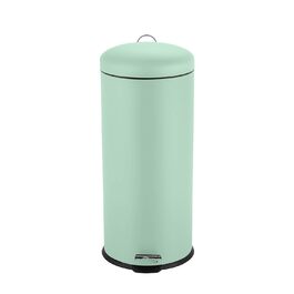 Сміттєве відро Ribelli 30 л з нержавіючої сталі, з педальним механізмом, з внутрішнім відром, м'яке закриття, сортування сміття, кругле (м'ятний)