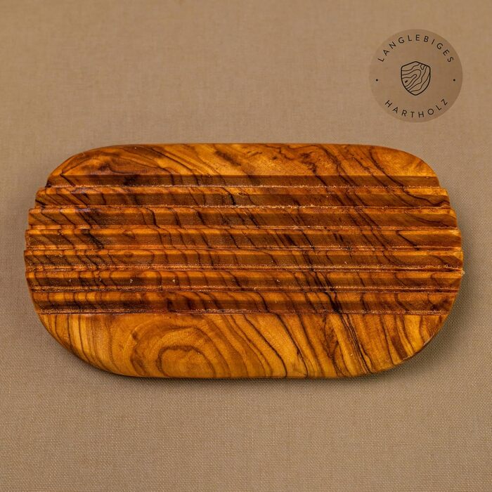 Милотримач з оливкового дерева, овальний, 13x9 см