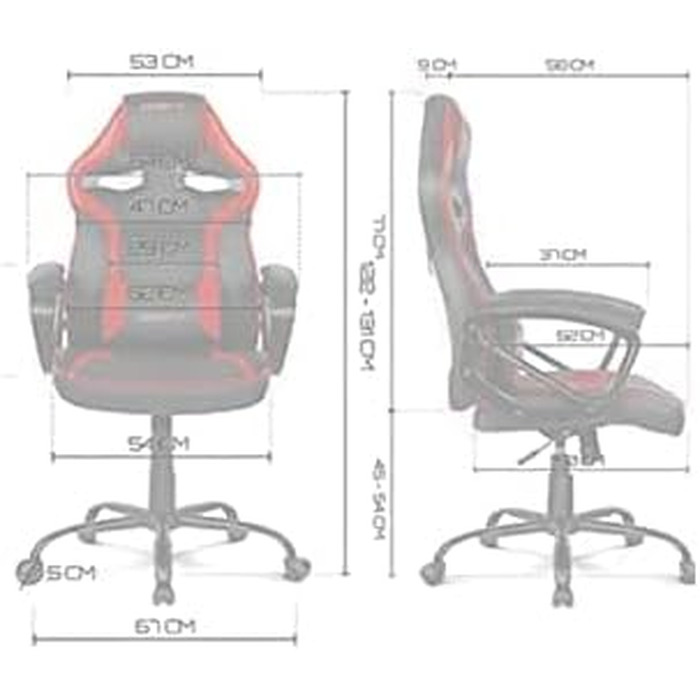 Ігрове крісло DRIFT GAMING DR50 (DR50BL) професійне, регулювання висоти, гойдальний механізм, м'які підлокітники, штучна шкіра, чорне, 67x122-131x67 см