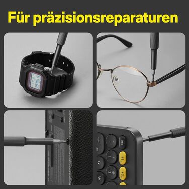 Набір викруток HOTO Feinmechaniker 28 в 1: прецизійний набір для ремонту телефонів, ПК, окулярів, годинників. Магнітний, 2 N·m, C4 × 28 mm