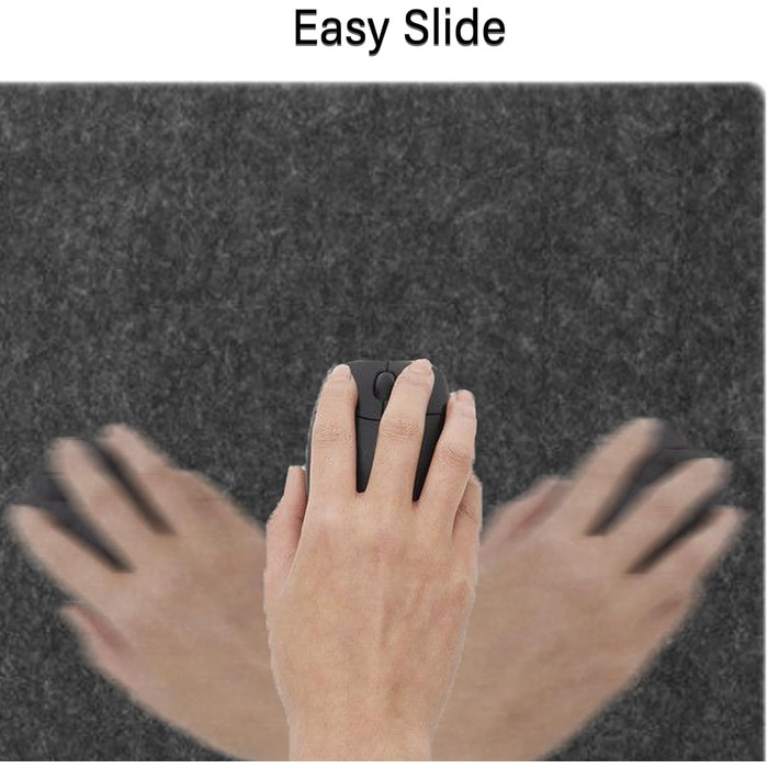 Підкладка під мишу з фетру 60x30 см, велика, для офісу та дому (темно-сірий)