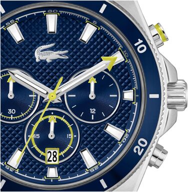 Годинник чоловічий Lacoste Chronograph Mainsail Quartz синій на силіконовому ремінці