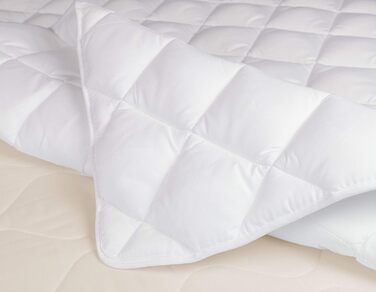 Zollner Topper Mattress Protector 140x200 cm (other sizes available), Elastic band, White