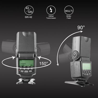 Спалах Meike MK430 TTL для Nikon: сумісний з D7100, D5300, D5200, D3500, D3100, D600, D800, D3200, D90, D80, D300, D7500, D780 та інші моделі