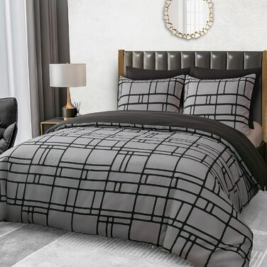 Комплект постільної білизни Pamposh 135x200 (4 частини) - 2 наволочки 80x80, 2 наволочки 135x200, мікрофібра, сірий, сертифікат ÖKO-TEX