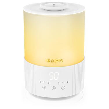 Зволожувач повітря Brandson з дисплеєм, 2.5 л, 3 режими, регулювання вологості, тихий, LED-підсвітка, таймер, нічний режим, для вітальні та спальні