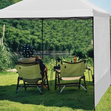 2 Baldachin Side Walls, Tent Side Wall for 3x3m Pop-Up Baldachin, Waterproof with Silver Coating for 3M Straight Leg, Outdoor Pavilions, Instant Awnings, White Side Wall Only