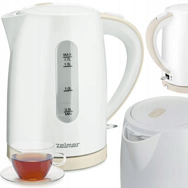 Електричний чайник Zelmer ZCK7616I, 2200 Вт, 1,7 л, білий