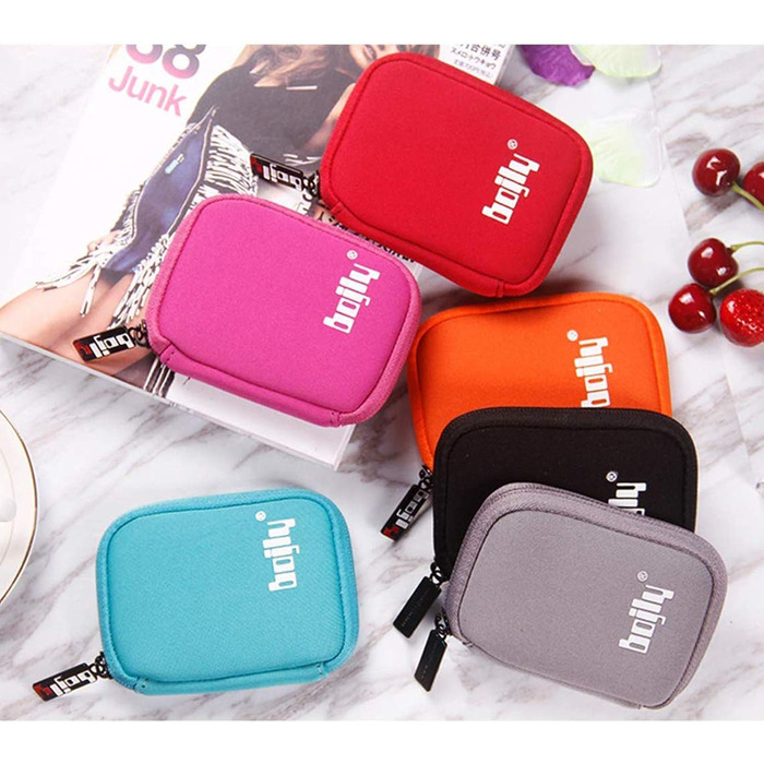 Водонепроникний органайзер для USB-накопичувачів та аксесуарів, 9 відділень, чорний (Small, red)