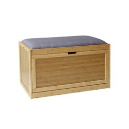 Relaxdays Bamboo Shoe Rack with Padded Shelves, 80 cm Wide