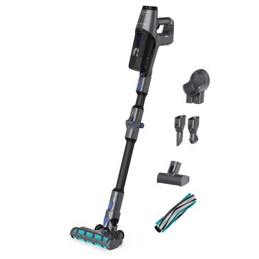 Пылесос беспроводной Rowenta X-Pert 3.60: 45 минут работы, аккумулятор Li-Ion, светодиодный насадка, серый/голубой