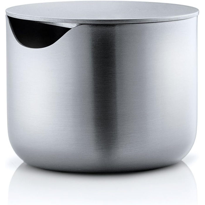 Blomus 63638 Basic Butter Dish, brushed stainless steel, medium & -BASIC- Sugar Bowl made of brushed stainless steel, sugar container ideal for white / brown sugar, timeless design, dishwasher-safe vessel