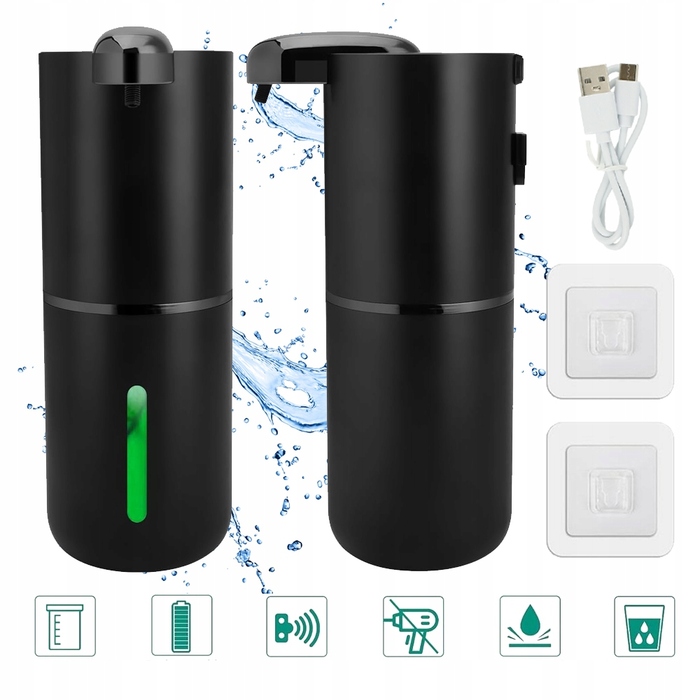 Безконтактний підлоговий дозатор для мила Bedee, 380 мл, чорний