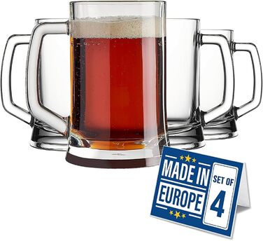 Набір з 6 склянок для пива Premium Pint, 570 мл, без свинцю. Склянки для крафтового пива, склянки для води, напоїв, 6 шт.