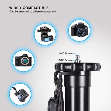 SIRUI AM-326M: Легкий карбоновий монопод - штатив 6 секцій, вантажопідйомність 10 кг