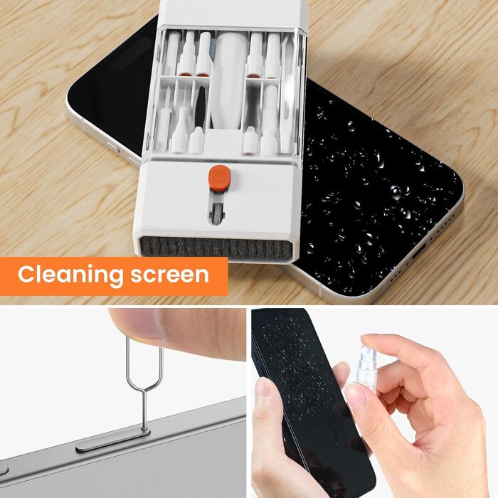 Набір для чищення клавіатури та навушників: 22 в 1. Підходить для AirPods, ноутбуків, моніторів, телефонів.