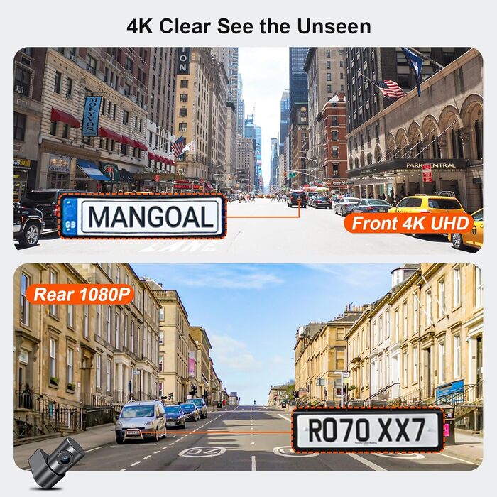 Відеореєстратор Mangoal для Volvo XC60 (2022-2026) 4K + 1080P, WiFi, 128GB, OEM
