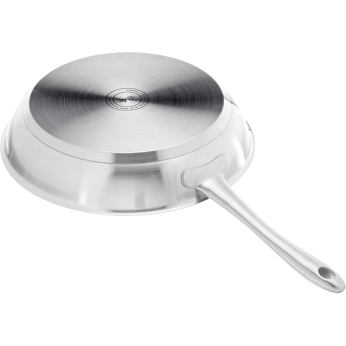 Fissler Frying Pan Set, 2-piece/Catania uncoated stainless steel frying pan (Ø 24 cm) & Cenit coated aluminum frying pan (Ø 28 cm) – Induction-compatible (28 cm)