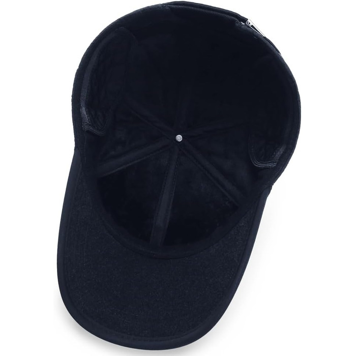 YAMEE Бейсболка чоловіча зимова зі складними навушниками, унісекс, тепла шапка, зимова кепка, осінь/зима, м'яке внутрішнє оздоблення, універсальний розмір (2080/Blau)