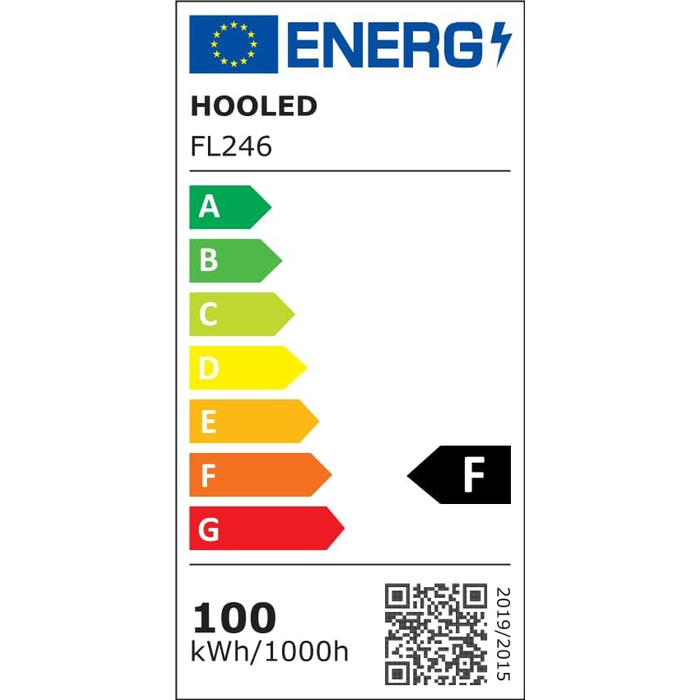 Світлодіодний прожектор HOOLED 100W 10000лм 6500K IP65 для вулиці, саду та тераси, водонепроникний, CRI80+