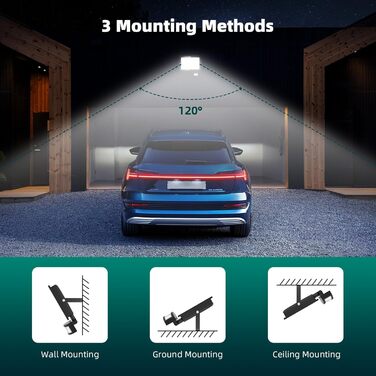 Viugreum 2Pack LED Flood Lights Outdoor with Motion Sensor 15000LM Outdoor Light Cold White Spotlight with Remote Control Floodlight Outdoor Spotlight IP67 Waterproof Floodlight with 2 Screws for Garden (150w, 1PCS)