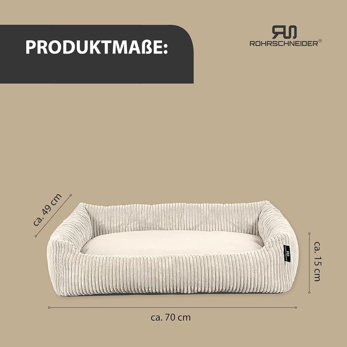 Кігтечка для котів Rohrschneider з м'якою оббивкою Cordstoff та набором іграшок (Бежевий, широка Cordstoff)