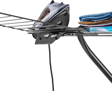 Прасувальна дошка KADAX з висувною полицею, 120x42 см, регульована висота, антиковзні ніжки (Зелений/Блакитний)