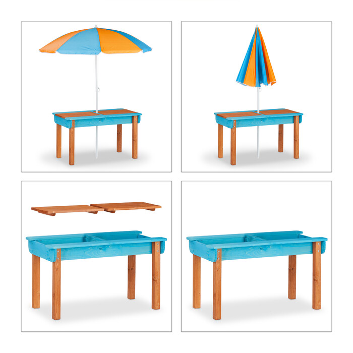 Relaxdays Children's Garden Seating Set with Parasol