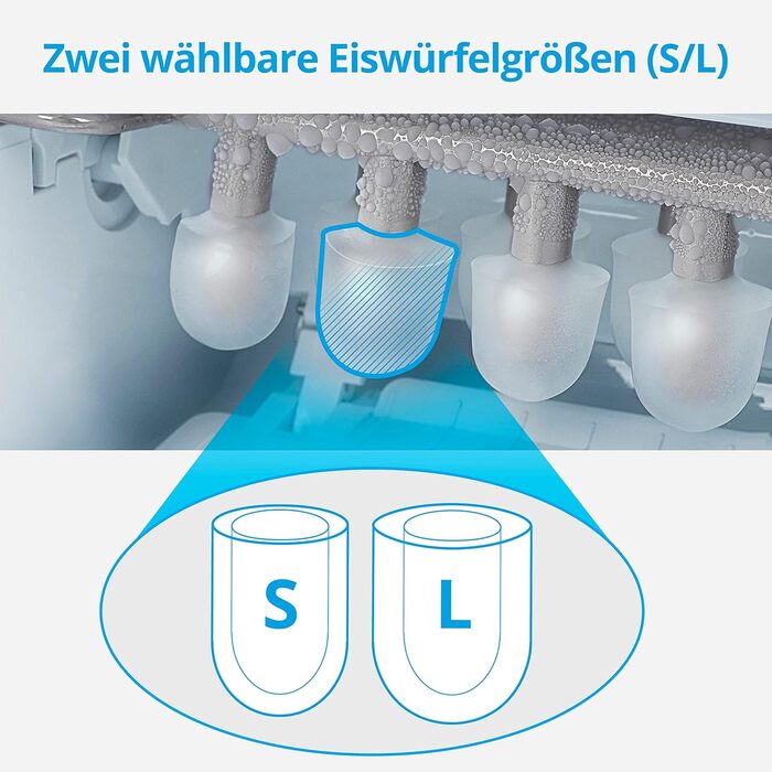 Машина для приготування льоду MEDION MD11960: кубики, подрібнений лід, 2 літри, самоочищення