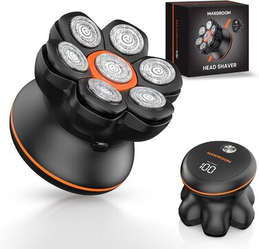 MAXGROOM Голєва машина для чоловіків, 7D Голєва головка, водонепроникна IPX6, плаваюча головка, LED-дисплей, для подорожей та дому, USB-C зарядка, чорний