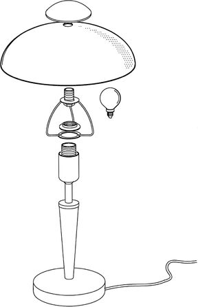 Настільна лампа EGLO Solo 1 з торшером, матеріал сталь, колір мідний матовий, скляний плафон, патрон E14, з сенсорним диммером