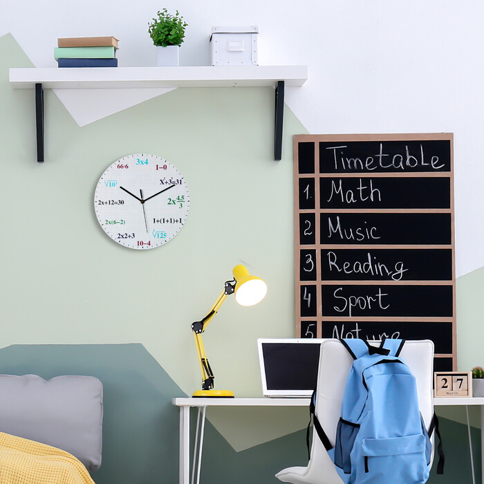 Relaxdays Wall Clock with Mathematical Formulas
