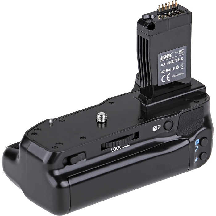 Акумуляторний хватка (Battery Grip) для Canon EOS 760D 750D IX8 T6S T6I сумісний з BG-E18, чорний