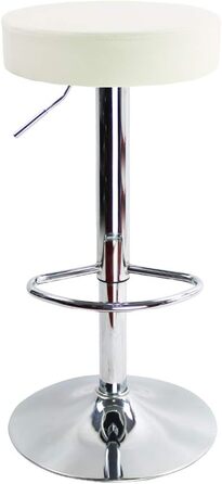 KKTONER Adjustable Height Swivel Bar Stool - SPA, Office & Beauty - PU Leather (White)
