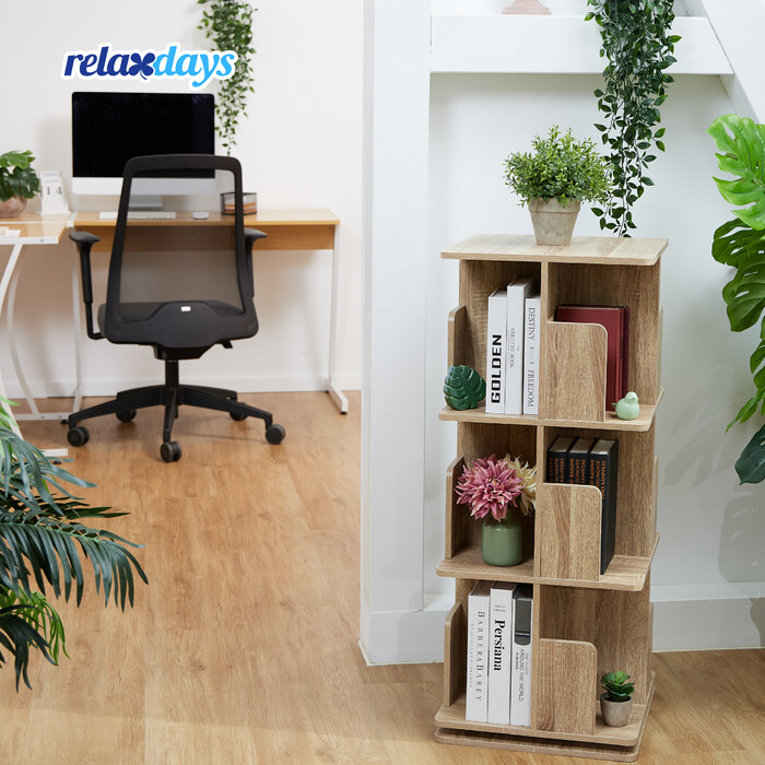 Книжкова шафа Relaxdays квадратний вигляд під дерево