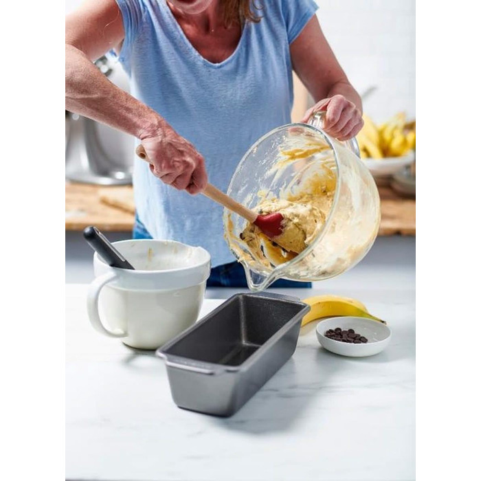 KitchenAid Bakeware Aluminized Steel Aluminized Steel PFAS-free Non-stick 27x11 cm Loaf Pan for Cakes, Bread, Meatloaf, Freezer safe, Oven safe up to 230°C, Dishwasher safe, Grey