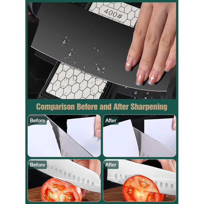 Двостороння алмазна точилка Kalolary 400/1000 для ножів, ножниць, кухонних та туристичних інструментів