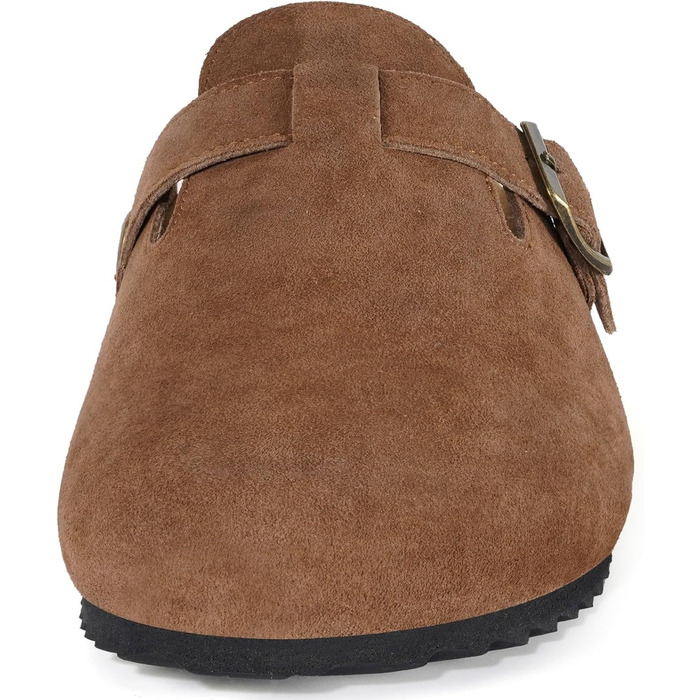 Intini Clogs - капці-клоги для жінок та чоловіків, шкіряне устілка, домашні та садові тапочки, літні сандалії, зручні шльопанці, розмір 36-48 (43 EU, темно-коричневий)