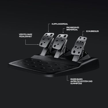 Руль Logitech G29 Driving Force з Force Feedback, 900°, шкіряне покриття, педалі з нержавіючої сталі, сумісний з PS4/PS3/PC/Mac, чорний