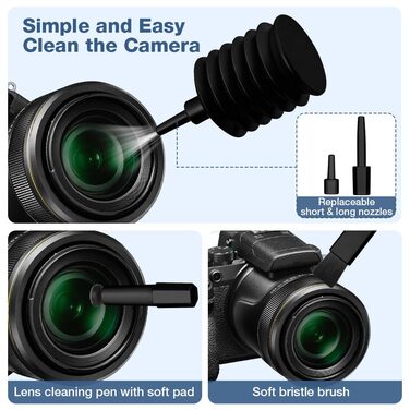 Набір для чищення техніки 20 в 1: клавіатура, навушники, монітор, камера (чорний)