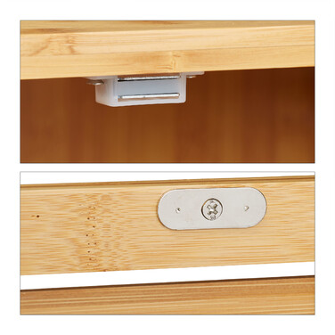 Relaxdays Bamboo Shelf with 3 Tiers