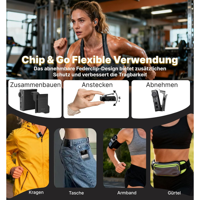 MP3-плеєр Hmusic P68 HiFi з кліпсою, Bluetooth, 16GB + карта пам'яті 128GB, підтримка DSD, Hi-Res аудіо