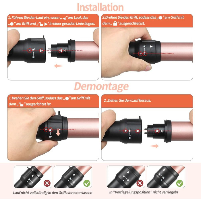 Haglater Lockenstab 4-в-1: мультифункціональний плойка з насадками для великих і малих локонів, створення хвиль, керамічне покриття