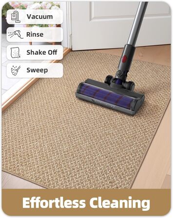 Килимок вхідний COLOR&GEOMETRY 44 x 76 см, протибрудовий килим для дому, нековзкий килимок біля дверей, колір хакі