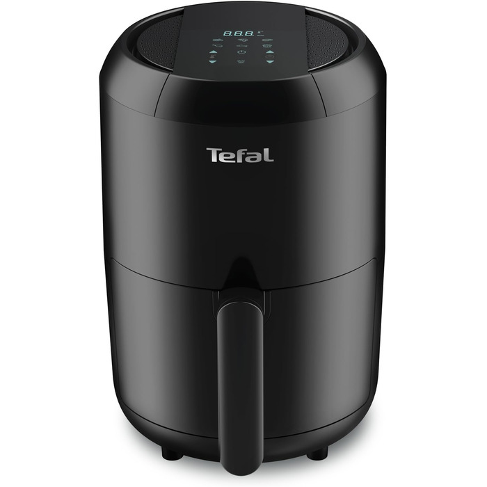 Аерофритюрниця Tefal EY3018 Easy Fry Compact, 1,6 л, 6 програм, цифровий дисплей, для 1-2 осіб, енергозберігаюча, без олії, чорна