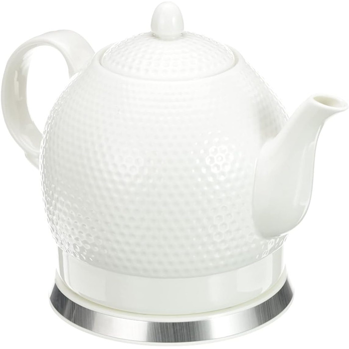 Concept Golf RK0050 Electric Kettle - Ceramic 1.2L, White - 3D Golf Ball Design