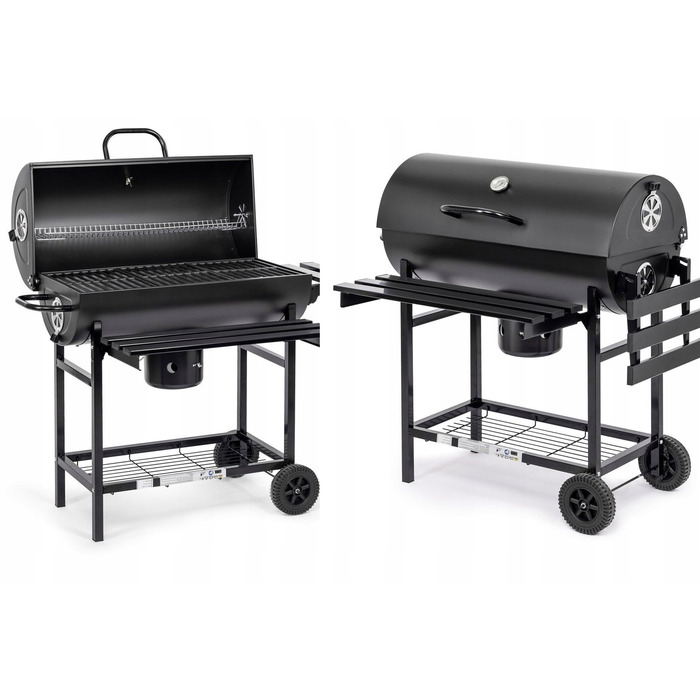 Вугільний гриль-бочка Activa Mastercook із чавунною решіткою, 71 x 35 см - 11260