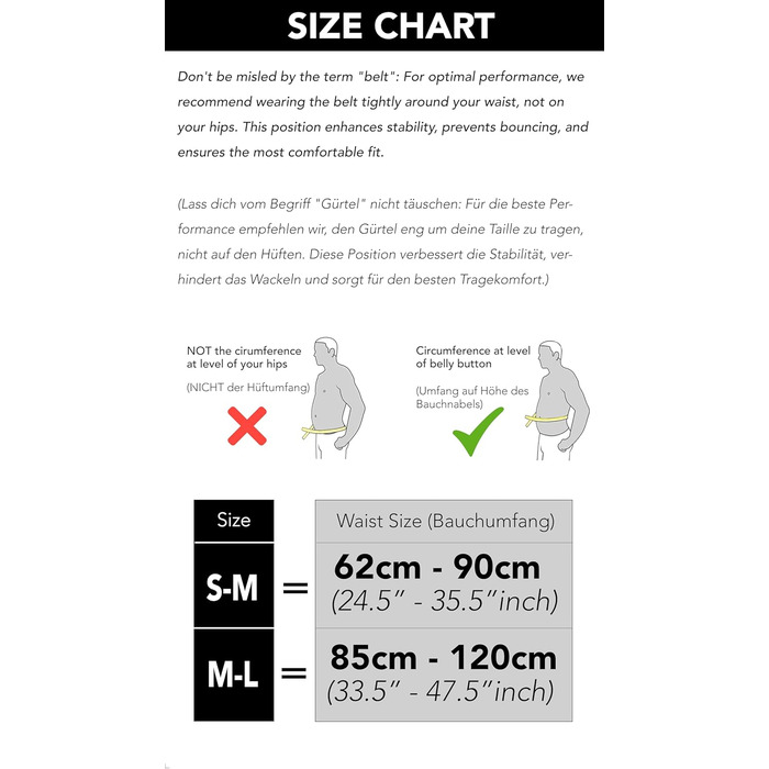 Пояс для телефону Fitgriff® - спортивний пояс для бігу, джогінгу, фітнесу. Підходить для смартфонів S-M, обхват талії 62-90 см, чорний