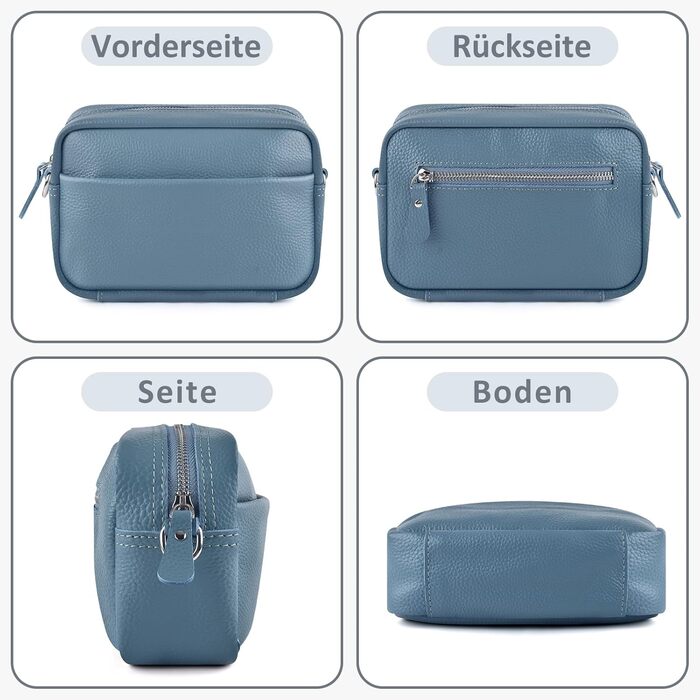 Сумка жіноча через плече BROTOU зі шкіри, чорна. Маленька сумка crossbody з широким ременем та відділеннями для карт